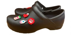 Stylish Black Comfort Footwear With Charms