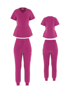 Womens Berry Orchid Joggers Scrub