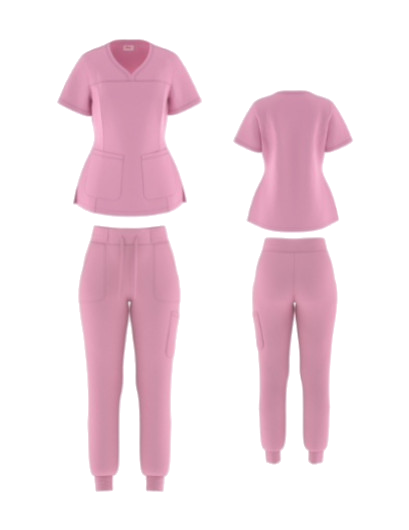 Womens Pink Orchid Joggers Scrub